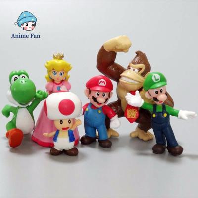 ANIME FAN ของเล่นเด็ก การ์ตูน ของตกแต่งบ้าน ตกแต่งเดสก์ท็อป ลูกพีช รุ่นสะสม เห็ด Super Mario Bros ของเล่นฟิกเกอร์ ตุ๊กตาแอ็คชั่น โมเดลของเล่น