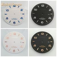 Corgeut 35.5Mm Black /White Sterile Watch Dial Fit Miyota 8215 8205 821A 82 Series Mingzhu DG2813 3804 Movement