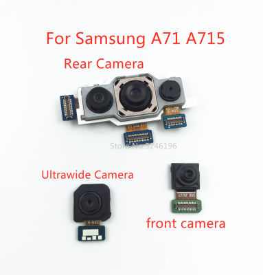 1ชิ้น Kembali Besar Kamera Belakang Utama Modul Kamera Depan สายเคเบิลงอได้ Samsung Galaxy A71 4G A715 A715F Bahagian Ganti Asal