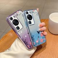 P60Pro ศิลปะ P60โปร P30 P60 Huawei เคสกันกระแทกฝาครอบด้านหลังซิลิโคน TPU กันกระแทกเคสโทรศัพท์แวววาวแสงแวววาวเด็กผู้หญิงแฟชั่นเลนส์กล้องถ่ายรูปกันกระแทกใสนุ่ม