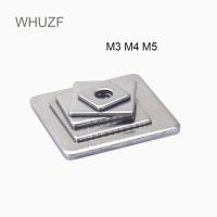 [Haotao Hardware] WHUZF สแควร์แบนเครื่องซักผ้า A2สแตนเลสแบน Pad Spacer ปะเก็น/เครื่องซักผ้าผนังม่านแบน Mat M3 M4 M5 M6 M8 M10 M14