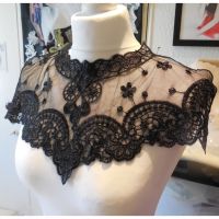 Dress Applique Lace Fabric Blouse Costume Decor Accessories DIY Neckline Collar Sewing Trims White Black Fabric  Material