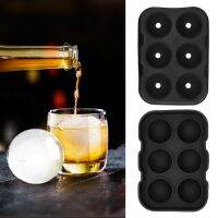 6 Cavity DIY Ice Cubes Mold Ice Ball Maker ถาดแม่พิมพ์สำหรับบาร์ปาร์ตี้ค็อกเทลใช้สีดำ