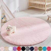 60/80/100/120CM Home Decor Bath Bedroom Carpet Non-slip Living Room Children Kid Carpet Floor Shower Rug Yoga Plush Round Mat carpet Home Decor