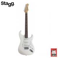 STAGG กีต้าร์ไฟฟ้า รุ่น S-300 WH สีขาว Electric Guitar