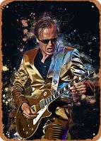 ป้ายดีบุกโลหะโบราณรูปศิลปะร็อค Joe Bonamassa โปสเตอร์บาร์ผับคาเฟ่ผนังรูปคาราโอเกะศิลปะการตกแต่งย้อนยุคขนาด8X12นิ้ว