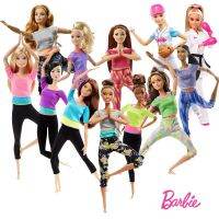 Barbie Yoga Doll Original Barbie Sports Dolls Toys Joints Made To Move Girls Juguetes Interactive Kids Brinquedos Gifts 30CM