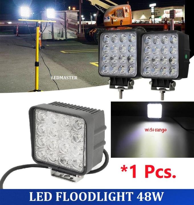 led-floodlight-ไฟสปอร์ตไลท์-แบบเหลี่ยม-ขนาด-4-นิ้ว-กำลังไฟ-48-watt-12v-24v-เเสงขาว-จำนวน-1-ชิ้น