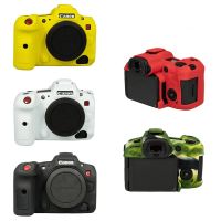 W8h6 R5C พื้นผิวด้านบนผิวเคสซิลิโคนกรอบอุปกรณ์ป้องกันฝาครอบสำหรับ Canon EOS R5C CameraCamera เคสและกระเป๋า