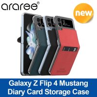 Araree Galaxy Z Flip 4 Mustang Diary Card Storage Case Korea