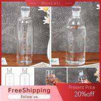 MAYLATI 500ML/750ML ของขวัญ ฟิตเนส กลางแจ้ง เครื่องแก้ว กีฬาท่องเที่ยว โปร่งใส ขวดน้ำแก้ว มีเครื่องหมายบอกเวลา