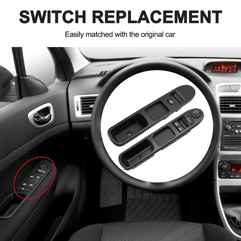 Front Left Electronic Car Window Switch 6490.HQ 6554.HJ Fit For PEUGEOT 207