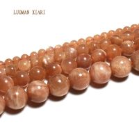 LUOMAN XIARI Natural AAA Round Sunstone Stone Bead For Jewelry Making DIY Bracelet Necklace Material 4/6/8/10mm Strand 15