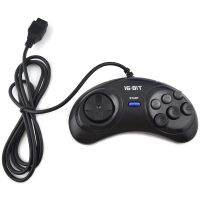 【In Stock】 avk7n0 ควบคุมเกมสำหรับ SEGA ปฐมกาลสำหรับ16บิตจับควบคุม6ปุ่ม Gamepad สำหรับ SEGA MD อุปกรณ์เกม