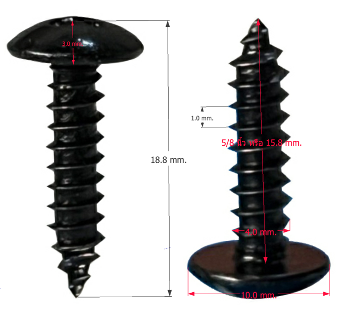 สกรูดำ-8x5-8-นิ้ว-น๊อตประกอบลำโพง-สกรูเกลียวปล่อยดำ-น๊อตเกลียวปล่อย-น๊อตดำ-น๊อตหัวร่มดำ-เกลี่ยวปล่อยดำ-น๊อตตู้ลำโพง-สกรูดำตะแกรงลำโพง
