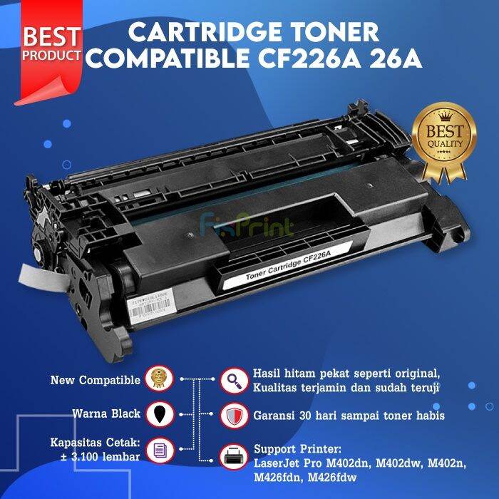 Cartridge Toner Compatible XP CF226A 26A Printer XP Laserjet Pro M402dn ...