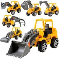 6pcs/lot Mini Car Toys Diecast Car Sets Construction Bulldozer Excavator Engineering Vehicle Toy Kids Tractor Play Toy Boys Gift