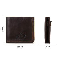 CONTACTS Genuine Leather Men Wallets Fashion Brand Bifold Design Men Coin Purse High Quality Male Card ID Holder Dropshipping