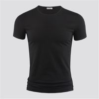 Summer Cotton Men T Shirt Solid Color O Neck Comfortable Classic Tees Men Fitness Clothing Oversized Short Sleeve