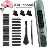 Universal Mobile Phone Charging Port Dust Plug Anti Dust Mesh Sticker for Apple IPhone 14 13 Pro Max Cleaning Kit Brush