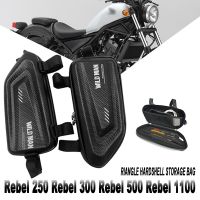 For HONDA Rebel 250 300 Rebel500 CMX 250 300 500 Rebel1100 motorcycle modified side bag waterproof triangle side bag hard shell Pipe Fittings Accessor