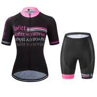 Kafitt Womens Fashion Black Pink Bike Jersey MTB Cycling Clothing GEL Pad Ropa Ciclismo Road Go Pro Bicycle Shorts Summer