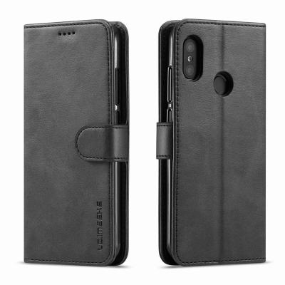 Stand Case For Xiaomi Mi A2 Lite Flip Cover Luxury Magnetic Wallet Plain Leather Phone Cases on Xiomi Mi A 2 MiA2 Mia2lite Coque