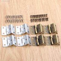 ☇☽ 4 Pcs 25x15x12mm Cabinet Door Luggage Furniture Decoration Hinge Jewelry Wood Boxes Vintage Chinese Zinc Alloy Hinge with Screws