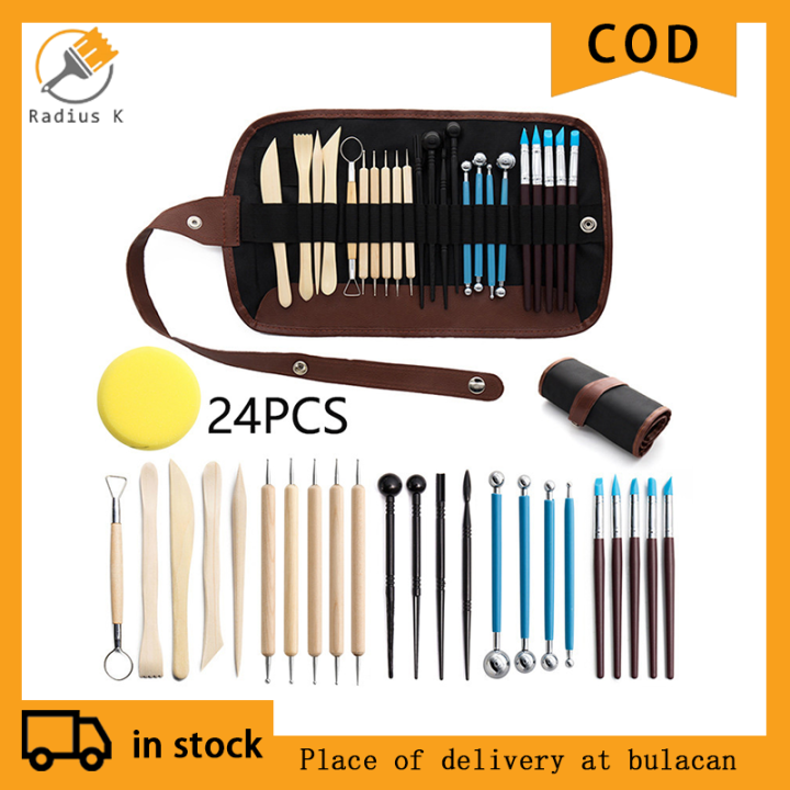 25pcs Clay Sculpting Tools Ball Stylus Dotting Tools Modeling Clay Tools  Set Ceramic Tools Pottery Carving Tool