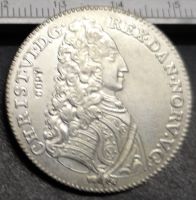 1732เดนมาร์ก24 SKILLING DANSK-Christian VI Silver Coin