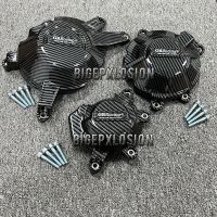 ฝาครอบป้องกันเครื่องยนต์สำหรับฮอนด้า CBR650R &amp; CB650R 2021 2022 2023การพิมพ์คาร์บอนไฟเบอร์