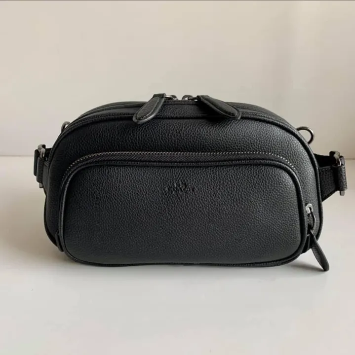 Original Coach Hitch Belt Bag In Pebble Leather C1062 Black Lazada PH