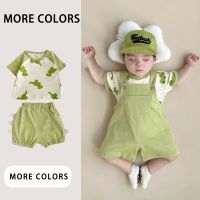 2023 Korean New Summer Baby Casual Clothes Set Kids Cute Cartoon Printed T-Shirt + Shorts 2Pcs Set Kids Boys Outfits Clothes