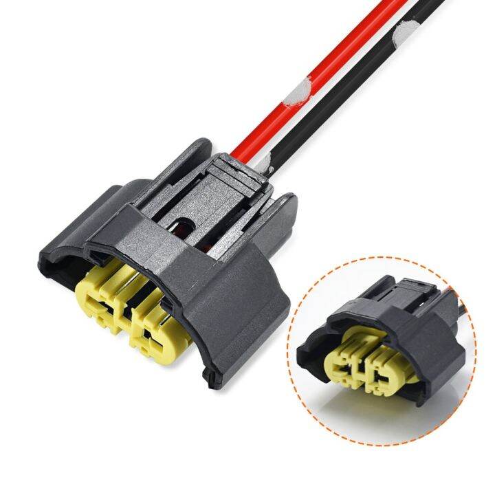 3.0mm 2 Pin/Way Fog Light Lamp H9 Bulb Connector Plug With Cable