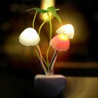 Cute Multi-Warna Cendawan dengan Reka Bentuk Daun Teratai Impian Led Lampu Malam Malam