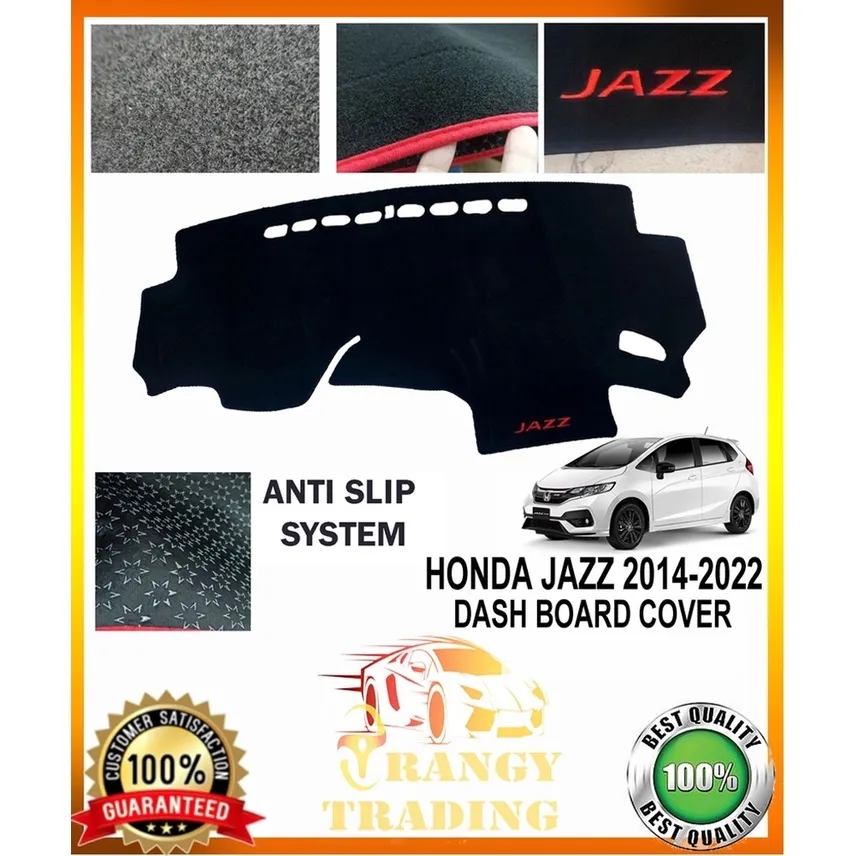 Dashboard Cover for Honda Jazz 2014 to 2022 Dash board High Quality Dash Mat  RED BLACK LINING Lazada PH