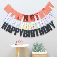 Happy Birthday Banner Leaf Alphabet Banner Garland Flags Bunting Happy Birthday Baby Shower Decorations Banners Streamers Confetti