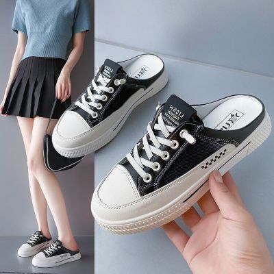 【Hot Sale】 2023 new fairy sandals and slippers outer flat non-slip Baotou without heel lazy shoes women