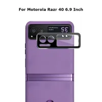 For Motorola Razr 40 6.9" Rear Back Black Camera Lens 9H Hardness Clear Tempered Glass Protector Protective Film Guard