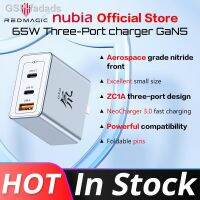 ชุดที่ชาร์จเร็ว GaN5 Nubia 65W Dao GaN 5สามพอร์ต USB-A/C1/C2 100W Pd/qc โปรโตคอล