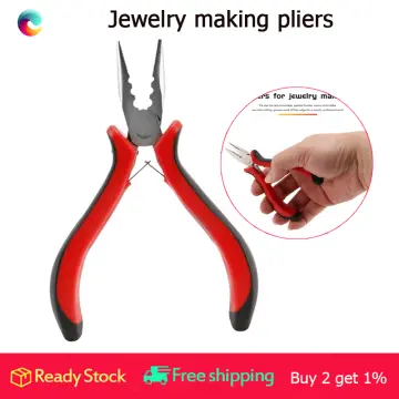 1 Pcs DIY Mini Stainless Steel Pliers Jewelry Pliers Beading Pliers  Portable Pliers Jewelry Making Tool Needle Pliers Handmade Accessories 
