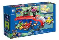 Paw Patrol Mission Paw Cruiser รถบัสหกเพลง Paw Patrol ชุดรถยนต์ของเล่นสุนัขบรรทุกคันใหญ่ทีมกู้ภัยตุ๊กต (รถบัส + 1กัปตัน +3สุนัขรถยนต์ + 3ใบ)