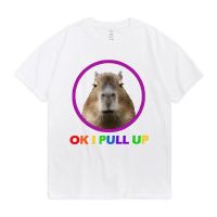 Ok I Pull Up Capybara Graphics Funny T-shirt Streetwear Oversized T Shirt Capybaras Short Sleeve Tees Men Kawaii Tshirt XS-4XL-5XL-6XL