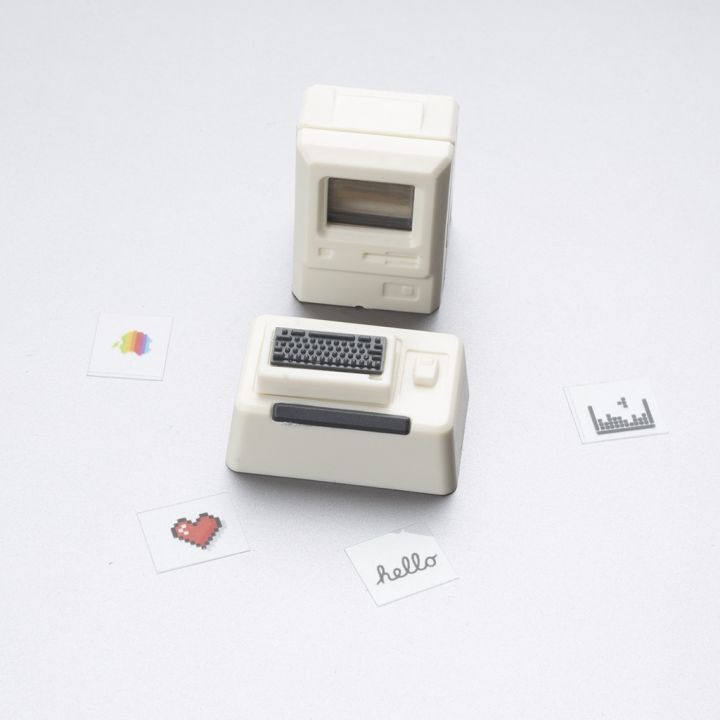 ขายร้อน-macintosh-keycap-retro-personality-light-transmitting-keycap-เป็นแม่เหล็ก-สามารถเปลี่ยนใบหน้าได้-น่ารักสุดๆ