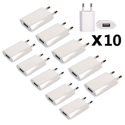 【big-discount】 ปลั๊กชาร์จ5c 6 10 XR Plus สูงสุดสาย Adaptor Traveling USB 5S EU 7สำหรับ SE XS กำลังไฟติดผนัง X 8 4S C 3GS ชิ้น/ล็อตสาย USB