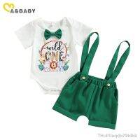 ๑♀♦ Ma baby-conjunto de roupas para recém-nascido menino 6 a anos com animal print macacão shorts verão