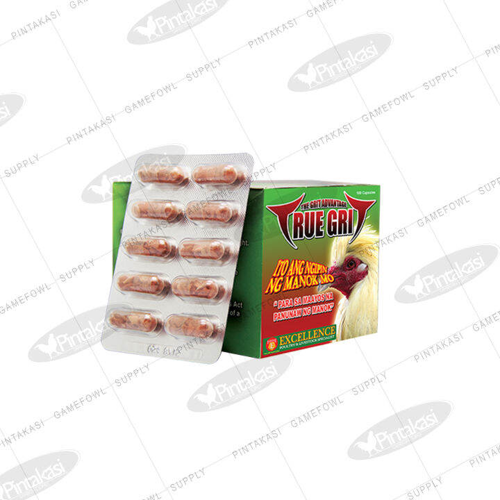 PINTAKASI 1 box 100 Capsules of True Grit for Gamefowl Rooster