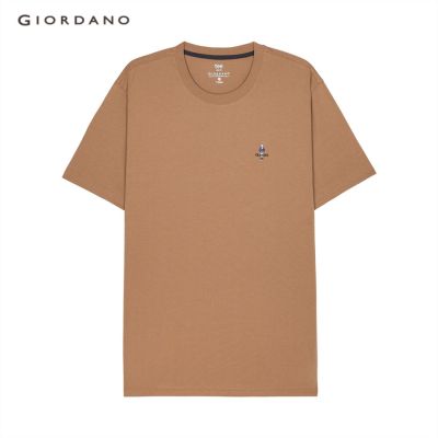 GIORDANO เสื้อยืดผู้ชาย คอกลม - Mens Clic Man Tees01020201