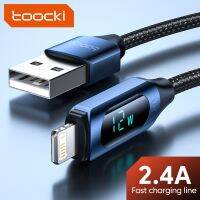 【Taotao Electronics】 Toocki จอแสดงผล LED สาย USB สำหรับ IPhone14 13 12 Pro Max Xs Plus การชาร์จอย่างรวดเร็วสำหรับ iPhone Charger Lightning Data Cord