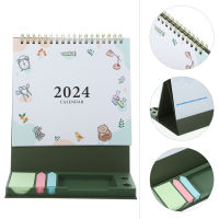 ROSENICE【Hot Sale】 ปฏิทินตั้งโต๊ะ 2024 เครื่องประดับปฏิทินตั้งโต๊ะ Stand Up Flip Calendar Decor ปฏิทินตั้งโต๊ะ